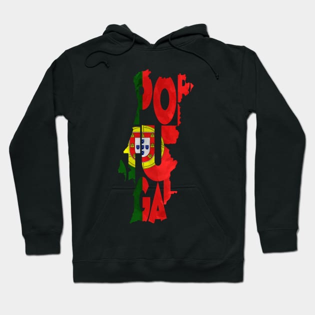 Portugal Typo Map Hoodie by inspirowl